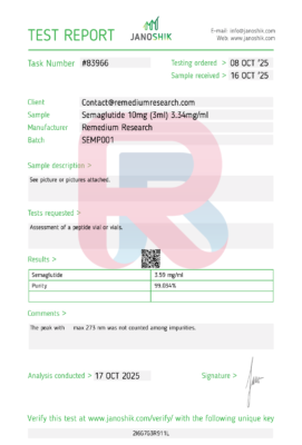 Tirzepatide — Laboratory Report